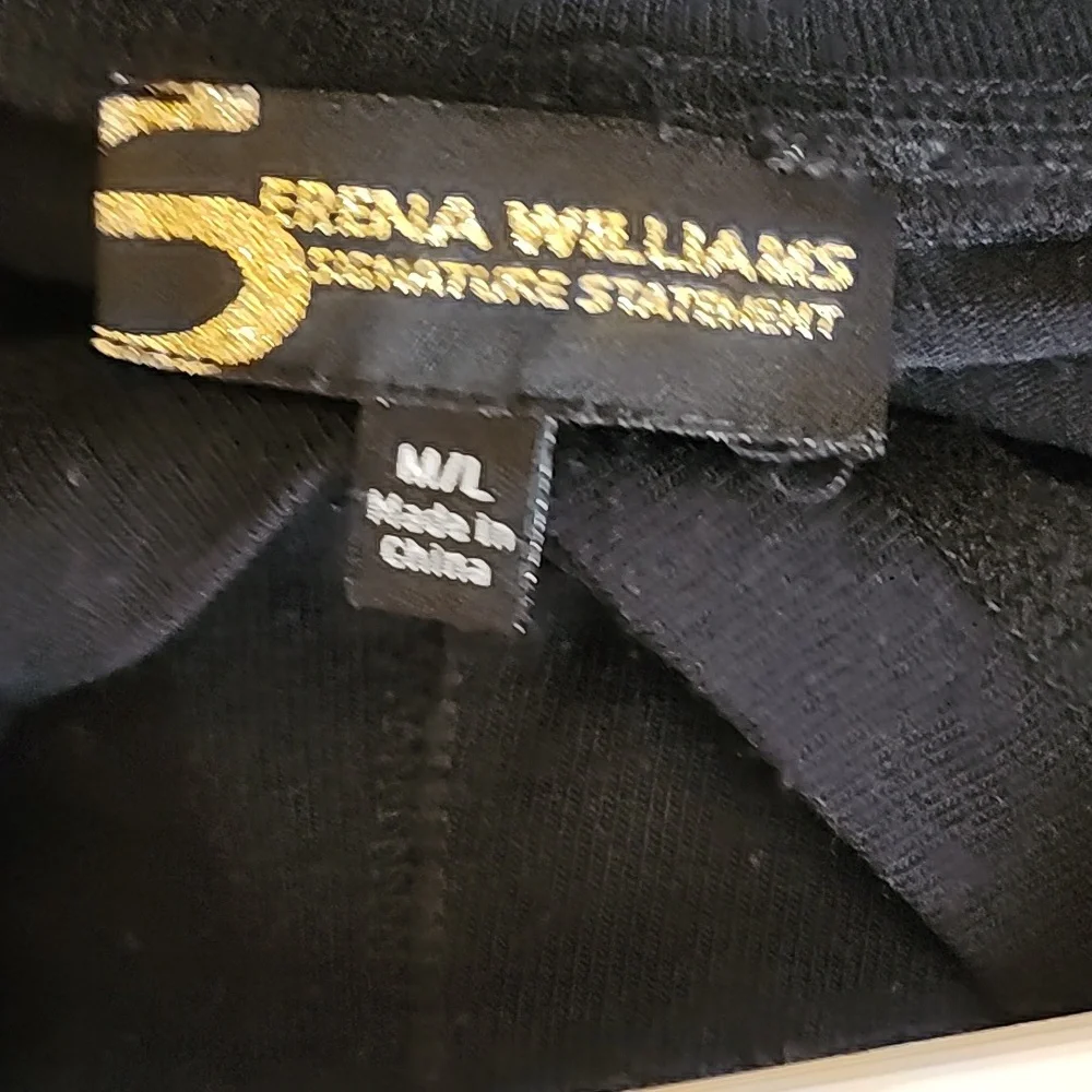 Serena Williams Black V-Neck Poncho Top - Picture 7 of 9